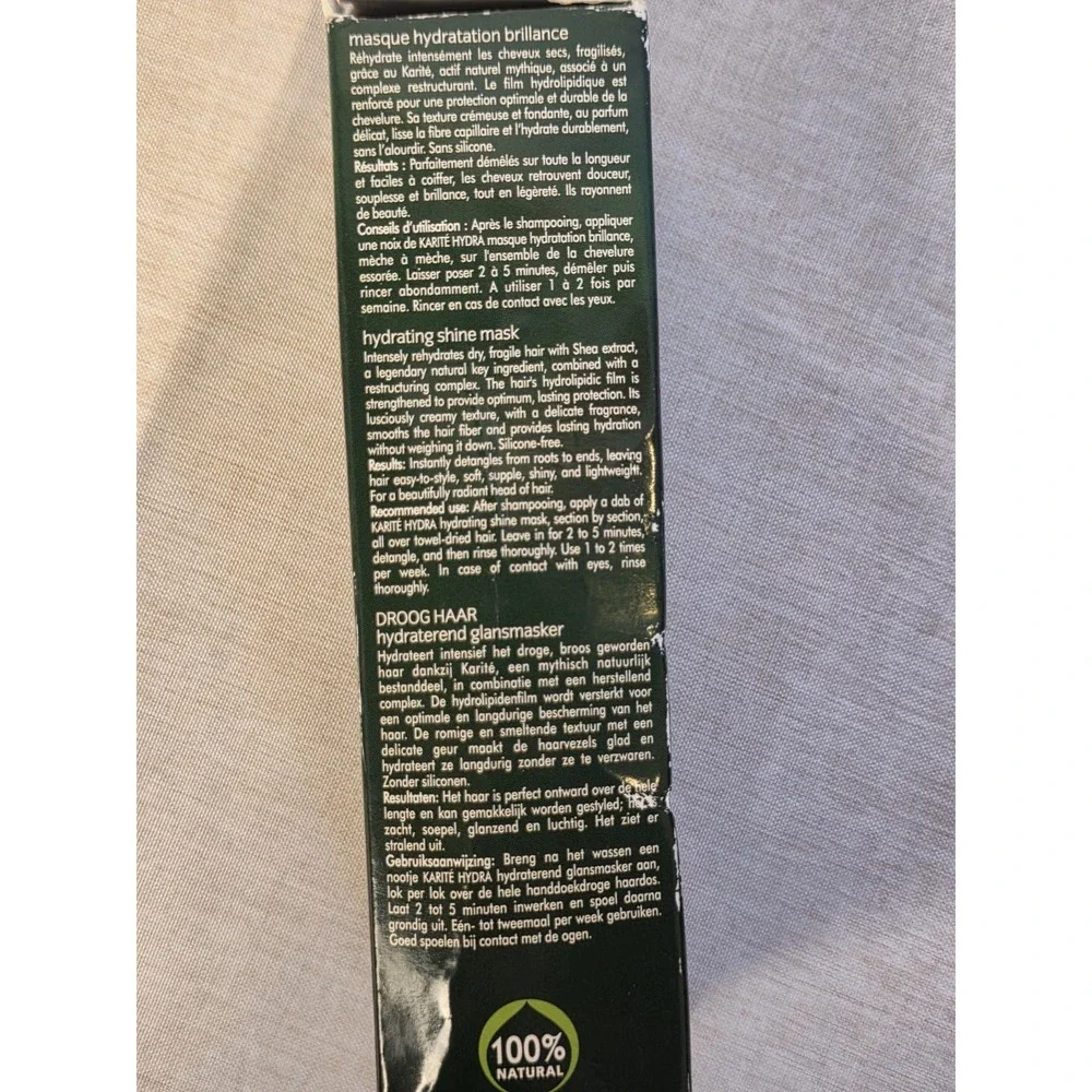 RENE FURTERER Karite Hydra Hydrating Ritual Shine Mask Dry‎ Hair 100ml 3.4 Fl Oz